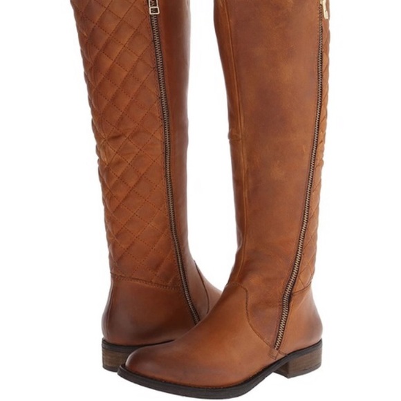 Steve Madden Shoes - Steve Madden Northside Cognac Tan Brown Leather Moto Boot Size 8.5